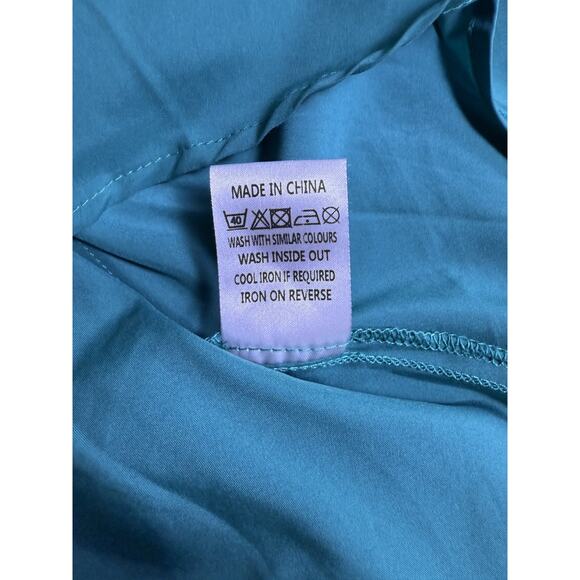 Double Crazy Dress Women Size Small Green Fit and Flare Mini Crotchet Tie E277 - Picture 9 of 12